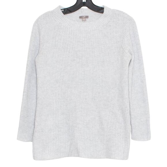 J Jill Sweater Yak Hair Wool Minimalist Preppy Smart Casual Cozy Gray Size Small - Picture 1 of 6